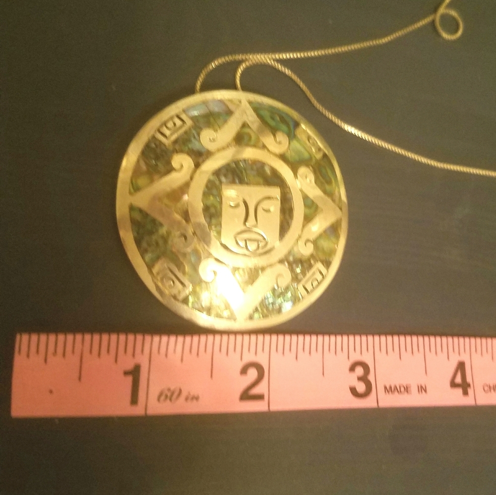 Neo-Aztec SS Pendant - Picture 6 of 6
